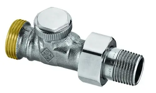 Verschraubung aus Rotguss in Durchgangsform mit zwei Anschlussgewinden, geeignet für Heizungsinstallationen, hergestellt von IMI Hydronic Engineering.